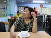 En glad Fang i China Town i Bangkok