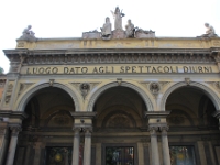 Arena del Sole - teater i Bologna som var et åbent teater da det blev bygget i 1810.