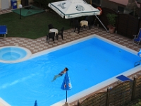 Gardesøen var lidt beskidt så det var dejligt at hotellet Albergoal havde en svømmingpool (Desenzano del Garda)