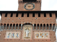La torre del Filarete (Castello Sforzesco) i nærbillede