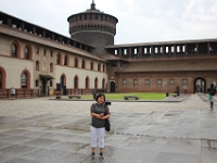 Selfie fotografen i Castello Sforzesco