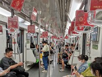 De meget flotte og dejlige metrovogne i Shanghai