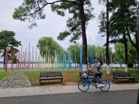 Skolekammerat på cykel