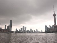 View nedover Huangpu floden fra the Bund.