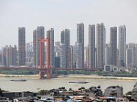 Yangtze floden og en af de mange broer over den.