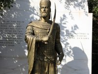 Statue af Constantine XI Palaiologos  (1405 – 1453) -  den sidste byzantinske kejser og hans død markede slutningen af romerriget.