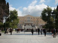Syntagma pladsen med Grækenlands parlament i baggrunden