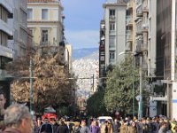 Udsigten fra Syntagma pladsen og nedover Ermou og Athen