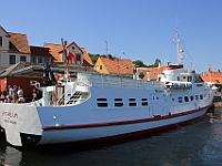 Færgen Ertholm som sejler til  Christiansø (Christiansø er del af øgruppen Ertholmene).