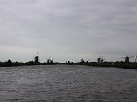 Møllerne i tusmørke ved  Kinderdijk