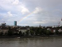 Regnbue over Basel og Rhinen