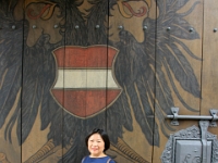 Fang foran indgangen til det Kejserlige slot i Nürnberg.