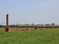 Resterne af nogle af de mange barakker der var i Birkenau