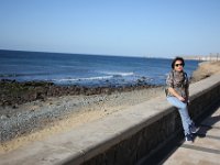 En selfier som nyder solen ved Playa de Meloneras
