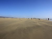 der var en lille sandstorm på stranden