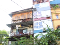 Typisk smalt hus i Vietnam