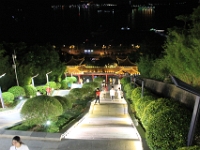 Udsigten udover Fangchenggang set fra toppen af Xianrenshan parken