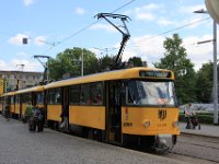 Sporvogne anvendes stadig i Dresden.